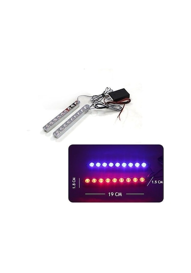 Space Space 2x9 Led Panjur İçi Çakar Lamba 9w Kırmızı-mavi /lapa178 O A34439