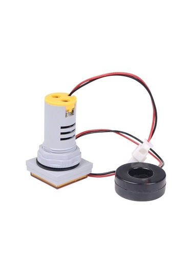 Pazly Küçük Kare Dijital Voltampermetre - Ac 60-500v / 0-100a, 3 Led Ekran, Frekans Ve Akım Göstergesi