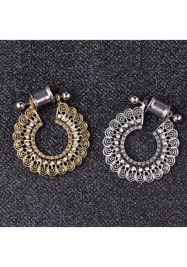 Homyl 1 Çift Paslanmaz Çelik Kulak Ölçer Tünel Kiti Altın