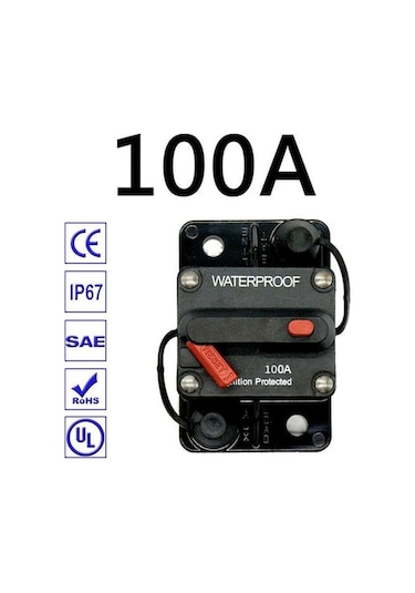 Yingfu 30a-300a Ampere Devre Kesici Sigorta Sıfırlama 12-48v Dc Araba Tekne Otomatik Su Geçirmez 100