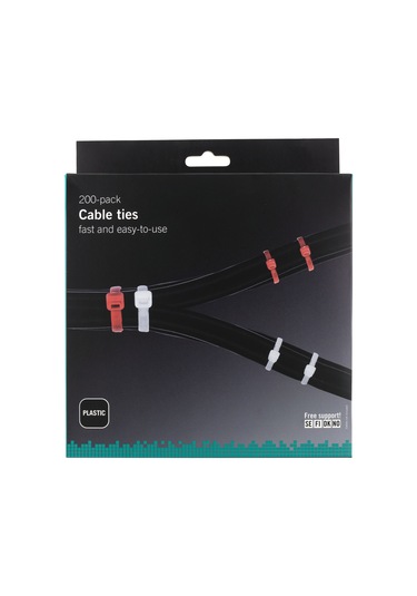 Kablo Bağları, 100 Mm Ve 200 Mm, 200'lü Paket, Kırmızı/beyaz