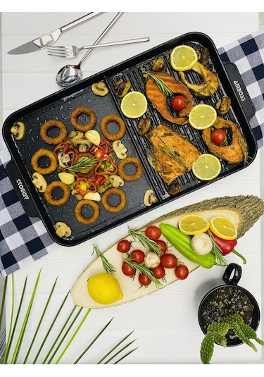 Amboss Black Lav İki Bölmeli Ocak ve Fırın Tepsisi