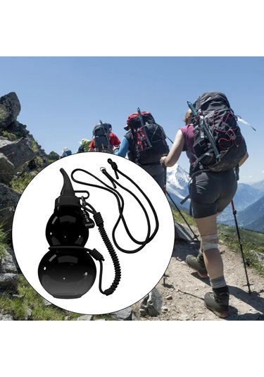 Suntek 800ml Çin Kabak Su Şişesi Spor Matarası Açık Siyah