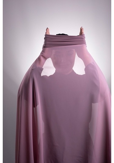 Violet Pratik Hazır Geçmeli Şal Şifon Boru Boneli 3001_21