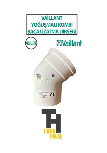 Vaillant Yoğuşmalı Kombi Baca Uzatma Dirseği 45'lik   --
