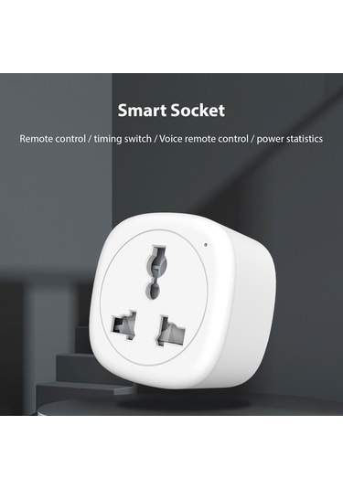 Moveevo Akıllı Wi-fi Prizi 16a, Enerji İzleme, Alexa/google Home Uyumlu, Ses Ve Uygulama Kontrolü, Avrupa Standartı