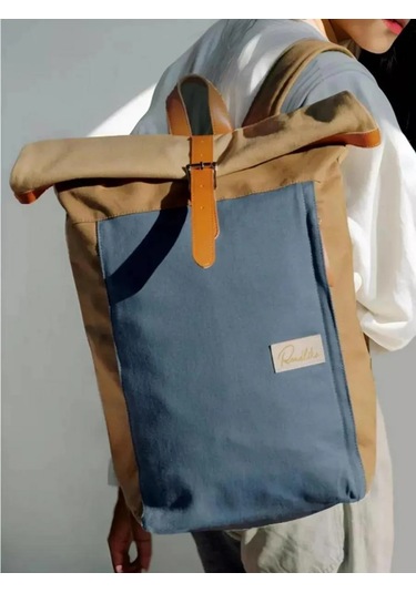 Roadlike Şehir Tarzı, Sırt Çantası, Roll Top, Dizüstü Bilgisayar Bölmeli 177676520 Bej