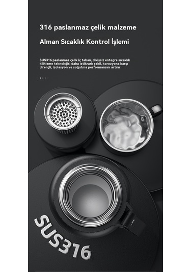 Erkekler İçin 316 Tam Çelik Termos Bardak Sıradan 600ml Çelik