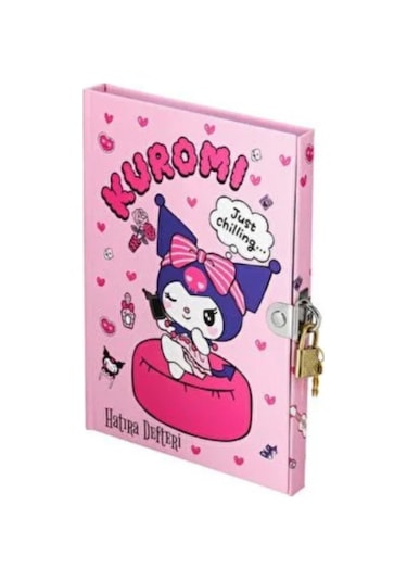 Kuromi Lisanslı Kilitli Hatıra Defteri Pembe