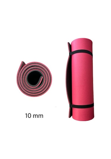 10mm Pembe-siyah Pilates Matı Rahat Kalın Yoga Ve Fitness Matı Pembe - Siyah