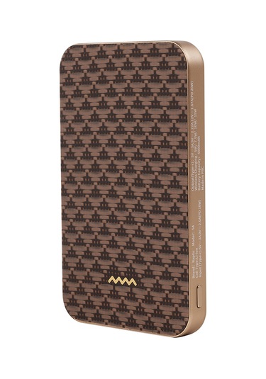 Raptic S4 Aramid-skin M-safe Özellikli Ultra İnce Powerbank 15w 5000mah Kahverengi Kahverengi