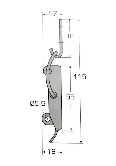 115Mm. Paslanmaz Mandallı Kilit. Asma Kilit Halkalı