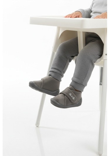 Ayakmod Gri Süet Cırtlı Bebek Panduf Ba&ba 058989 B Gri