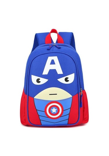 Çocuklar Süper Kahraman Sırt Çantası Spiderman Superman Okul Kitap Çantası Sırt Çantası Gbqd56 Mavi