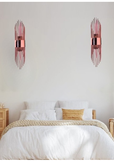 St00 Pilli Dekoratif Ledli Duvar Aplik Merdiven Rose 3200k Gün Işığı Gün Işığı