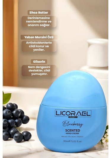 Licorael Dubai Yaban Mersini Özlü El Kremi 30 ML