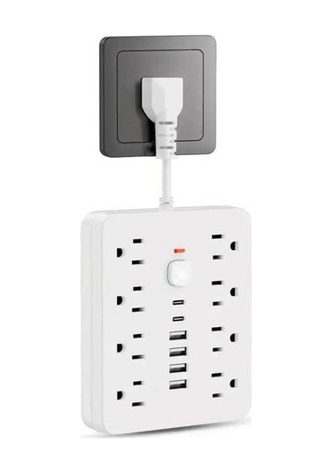 Fortunelane Ofis Gücü 14 Fonksiyonlu Priz - 8 Soket, 4 Usb, 2 Type-c Pd