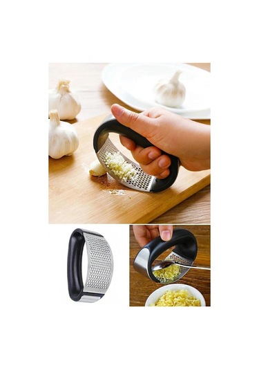 Mithra Life Ergonomik Tutma Saplı Çelik Sarımsak Ezici Mıt1118 Siyah