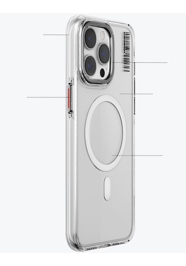 İphone 15 Uyumlu Kılıf Magsafe Şarj Özellikli Şeffaf Youngkit Crystal Shield Serisi Kapak Şeffaf