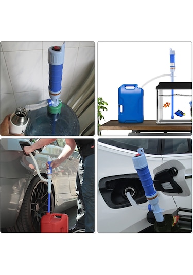 Teltree Pil Şarjlı Sıvı Transfer Pompası - Benzin, Su Ve Yakıtlar İçin Pratik Taşınabilir Pompa Mavi