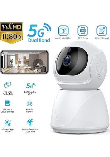 Bosphorusboutique Wifi Sistemi Monit Mekan Maiyame Kamerası Kablosuz Ip İç Hayvan Güvenlik Evcil Ev Cctv Bebek 1080p Al