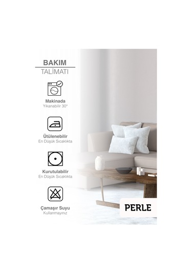 Home Daily Series Beyaz Renk Kırlent Yastık Kılıfı Beyaz