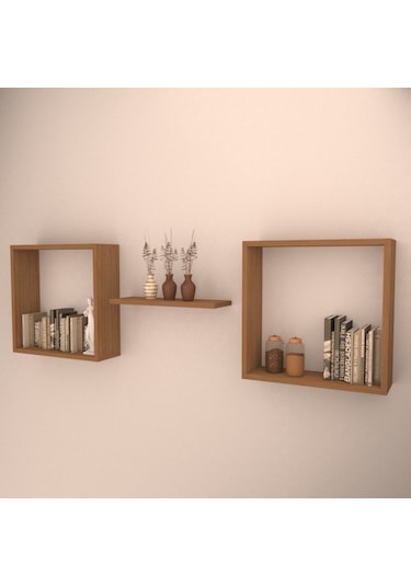 Rafkestir Vienza Duvar Raf Seti Bambu ( Parlak )