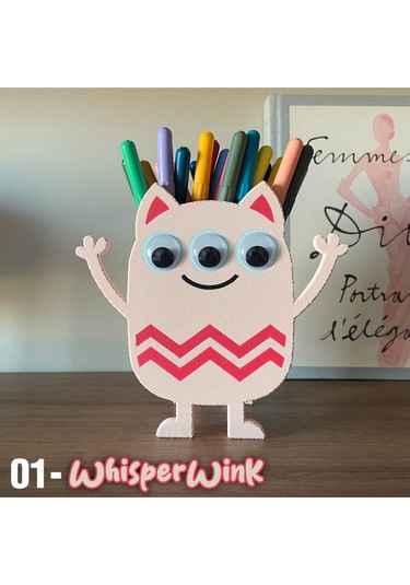 Whisperwink Sevimli Canavar Kalemlik Masa Üstü Düzenleyici
