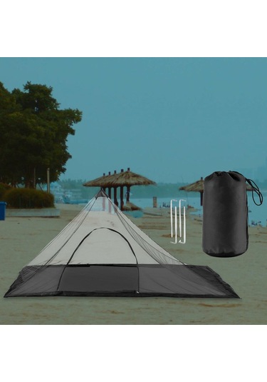 Dolıty Bivy Çadır Hafif Üçgen Uyku Net Trekking Kamp Siyah Siyah