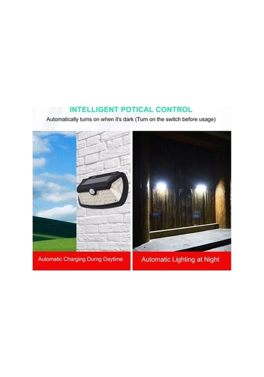 Moly Güneş Enerjili Duvar Lambası, İnsan Algılama, 3 Mod, 8-10m Mesafe, Ip44 Su Geçirmez, 42 Led Siyah Siyah
