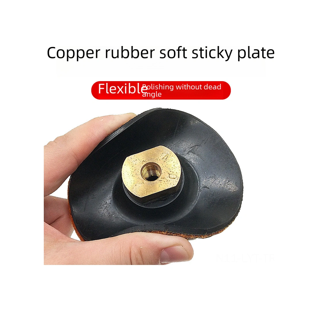 Youtek Esnek Kauçuk Uçlu Taş İşleme Aleti - M14 Delikli 3" Otomatik Yapışkan Diskli Köşe Fırçası, Esnek Şekillendirme Ve Evrensel Uyum Diğer