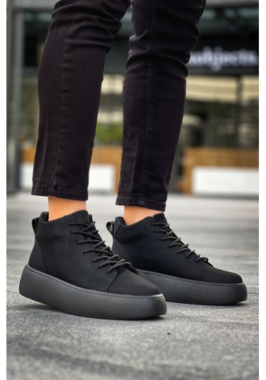 Le10 Bağcıklı Erkek Yüksek Siyah Taban Siyah Spor Bot bb-le10-komur-10845 001