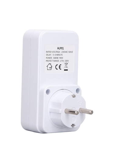 Mufunye 230v Avrupa Standartlı Ac 175-260v Volt Koruyucu Prizi, 5-6 Dakika Gecikmeli, Ev Aletlerini Güvenle Korumak İçin Pc Malzeme