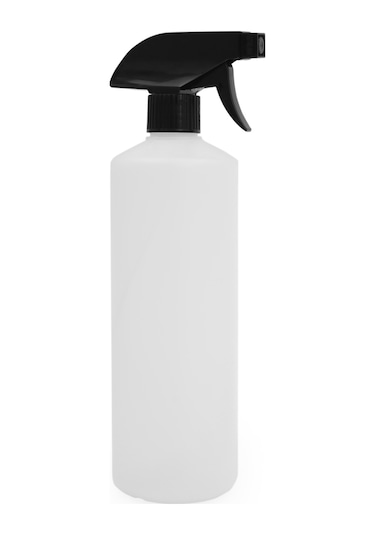 100 Adet - 750ml Plastik Şeffaf Boş Şişe, Siyah Triger Sprey Aparatlı