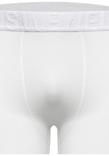 Weweus Beyaz Gizli Cepli Erkek Uzun Boxer Beyaz