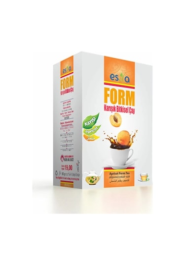 Esila Kayısılı Form Karışık Bitkisel Süzen Poşet Çay 45 x 2 G