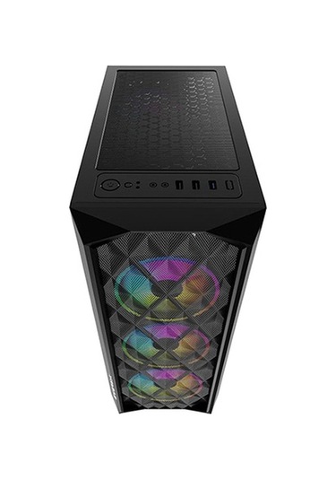 Everest Bumpy 4*12Cm Rainbow Fan Tempered Camlı Gaming Oyuncu Kasası