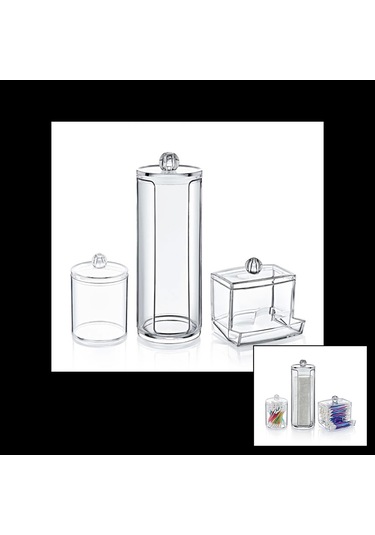 Disk 3lü Makyaj Organizer Set 4172 Çok Renkli