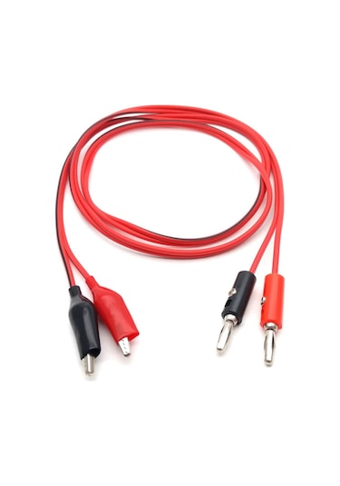 Krokodil Banana Kablo Çifti Güç Kaynağı Multimetre Voltmetre Osiloskop Elektrik Test Ölçme Kablosu Prob