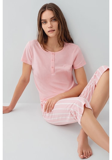 Pierre Cardin Kadın Pembe Kapri Takım Pc9151-s-v2 Pembe