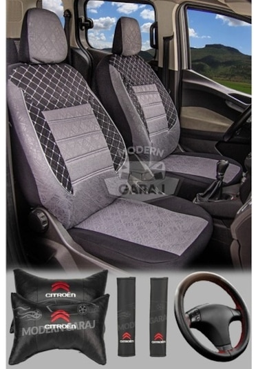 Citroen Nemo Fitilli Koltuk Kılıfı Boyun Yastığı Kemer Konforu
