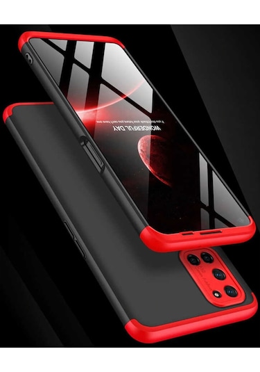 Oppo A52 Kilif Zore Ays Kapak-Siyah-Mavi 525860912