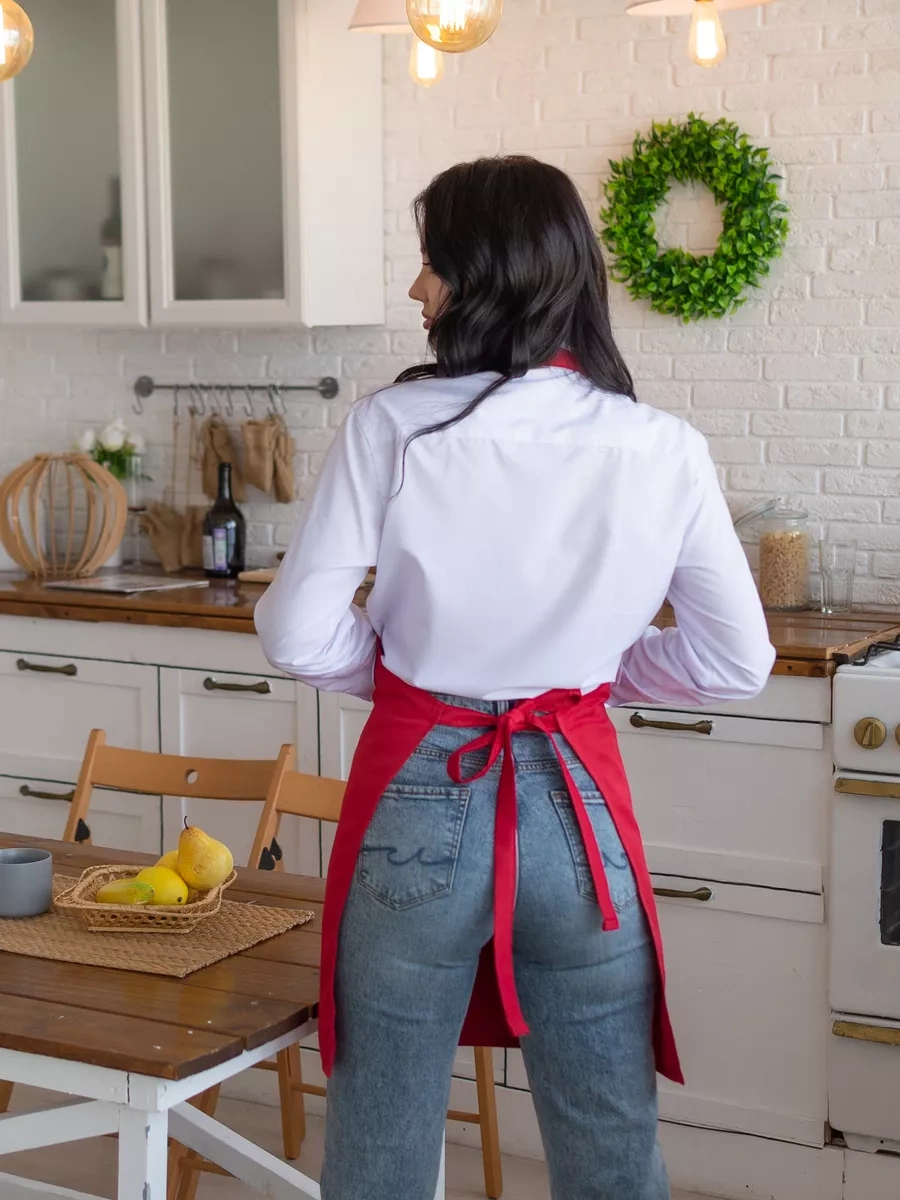 Valiver Cepli Mutfak Önlüğü Kuaför İçin İş Önlüğü 11617146 Kırmızı