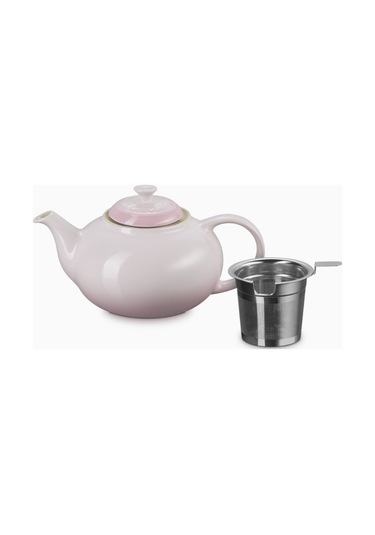 Le Creuset Paslanmaz Çelik Süzgeçli Seramik Çaydanlık, 1.3l Çaydanlıklar Shell Pink Pembe