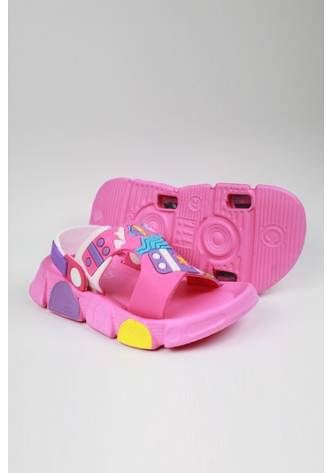 Günlük Unisex Çocuk Sandalet Esnek Kaymaz Taban Yazlık Ev Okul Kreş Ayakkabı Ps940-ps955 Fuşya