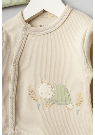 Bebitof 10 Parça Gülen Kaplumbağa Hastane Çıkışı Pamuklu Haki