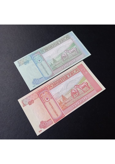 Escoines Koleksiyon 39963675dd6388cbc7 2020 Moğolistan 10/20tugrik Takım Eski Yabancı Çil Kağıt Para