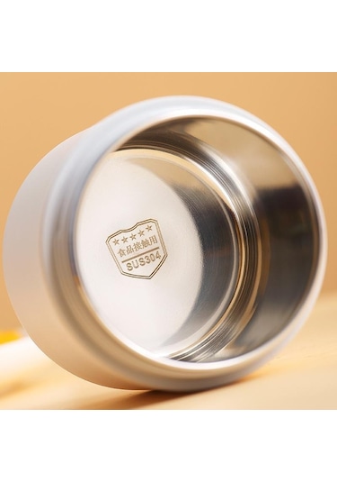 Beyaz 304 Paslanmaz Çelik Vakum Termal Öğle Yemeği Kutusu 680 Ml