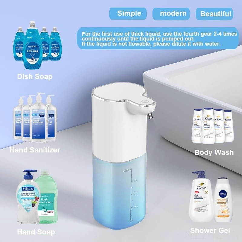 Hombey Cnhıdee Duş Jeli Ve Sabun Dağıtıcı, Duvar Takılı Ev Ve Ticari Kullanıma Otomatik Dokunsuz Şarjlı Makyina Diğer