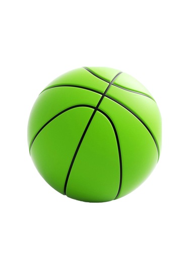 24cm Kapalı Sessiz Top Katı Sünger Dökülmeyen Pu No. 7 Sessiz Basketbol - Yeşil